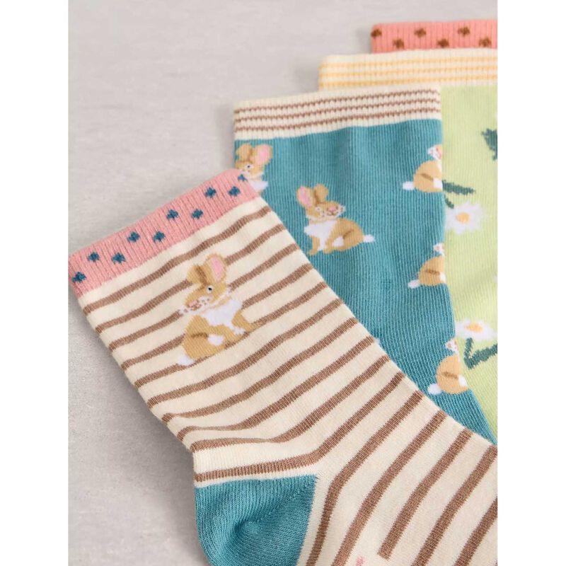 White Stuff Springtime Ankle Socks 4-Pack image number 2